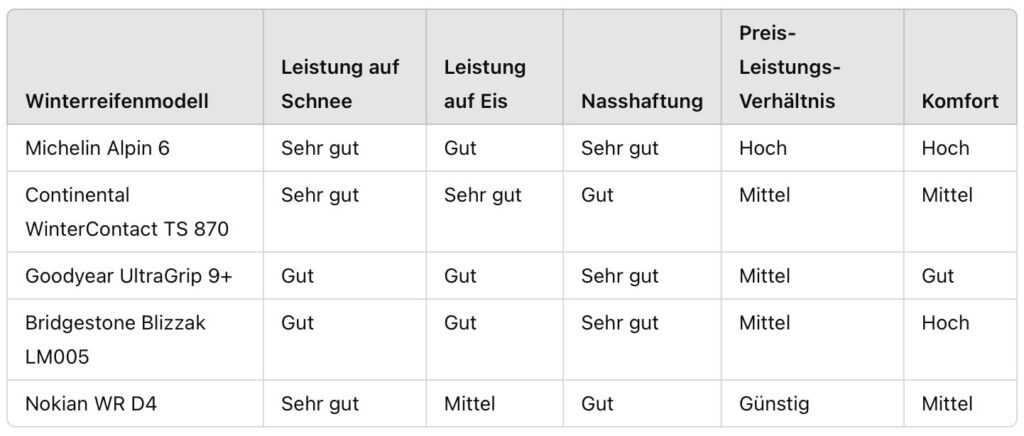 welcher Winterreifen ist der beste